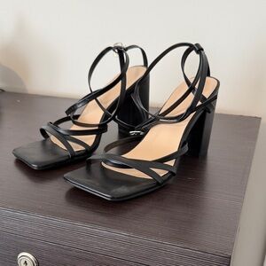 Elegant Black Strappy Heels